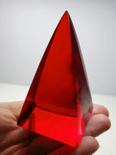 Load image into Gallery viewer, Red (Deep) Andara Crystal Nubian Pyramid 3in x 1.5in