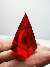 Load image into Gallery viewer, Red (Deep) Andara Crystal Nubian Pyramid 1.5in x .75in