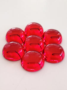 Red / Lion's Heart Andara Crystal Cabochon 20mm Chakra Set