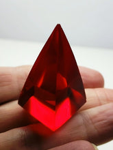 Load image into Gallery viewer, Red (Deep) Andara Crystal Nubian Pyramid 1.5in x .75in