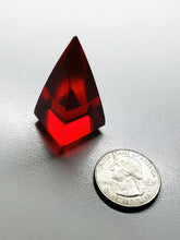 Load image into Gallery viewer, Red (Deep) Andara Crystal Nubian Pyramid 1.5in x .75in
