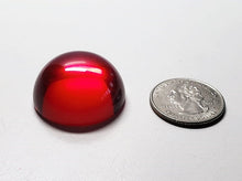 Load image into Gallery viewer, Red Andara Crystal Dome Cabochon 30mm