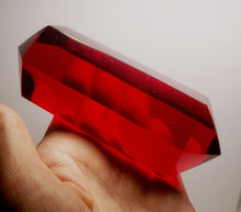 Load image into Gallery viewer, Red - Deep Double Terminated Polished Andara Crystal Wand
