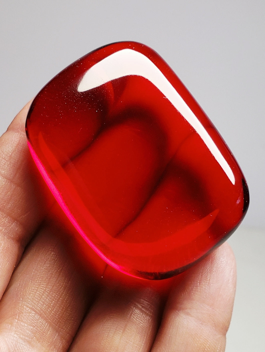 Red Andara Crystal Hand Piece 68g