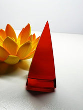 Load image into Gallery viewer, Red (Deep) Andara Crystal Nubian Pyramid 2.5in x 1.25in