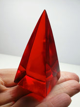 Load image into Gallery viewer, Red (Deep) Andara Crystal Nubian Pyramid 2.5in x 1.25in