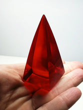 Load image into Gallery viewer, Red (Deep) Andara Crystal Nubian Pyramid 2.5in x 1.25in