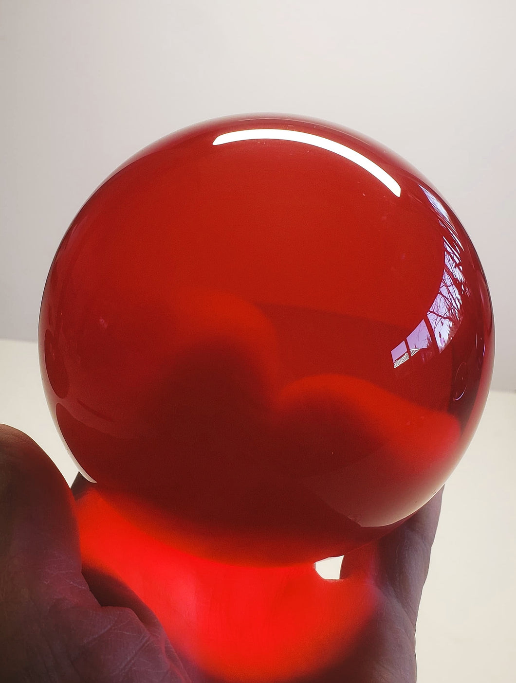 Red Andara Crystal Sphere 3.75 inch