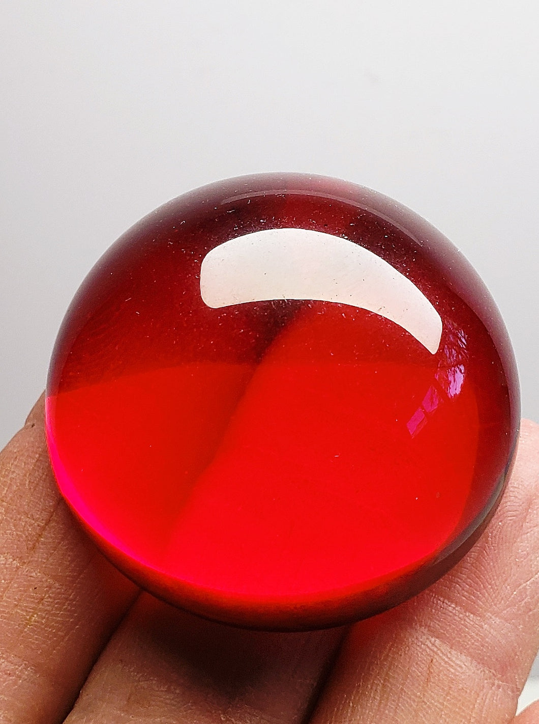 Red Andara Crystal Dome Cabochon 40mm