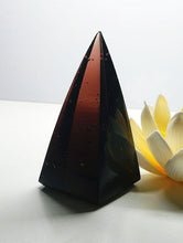 Load image into Gallery viewer, Purple - Reddish Andara Crystal Nubian Pyramid 3in x 1.5in