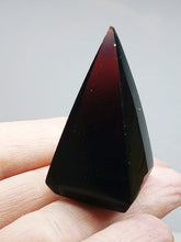 Load image into Gallery viewer, Purple - Reddish Andara Crystal Nubian Pyramid 1.5in x .75in