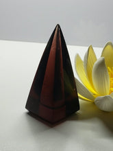 Load image into Gallery viewer, Purple - Reddish Andara Crystal Nubian Pyramid 2.5in x 1.25in