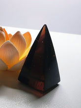 Load image into Gallery viewer, Purple - Reddish Andara Crystal Nubian Pyramid 2.5in x 1.25in