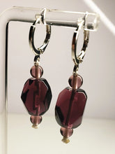 Load image into Gallery viewer, Purple - Reddish Andara Crystal Earrings*
