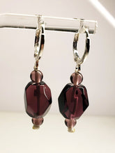 Load image into Gallery viewer, Purple - Reddish Andara Crystal Earrings*