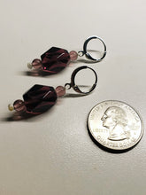 Load image into Gallery viewer, Purple - Reddish Andara Crystal Earrings*