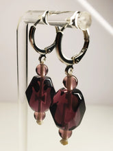 Load image into Gallery viewer, Purple - Reddish Andara Crystal Earrings*