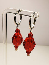 Load image into Gallery viewer, Red Andara Crystal Earrings*
