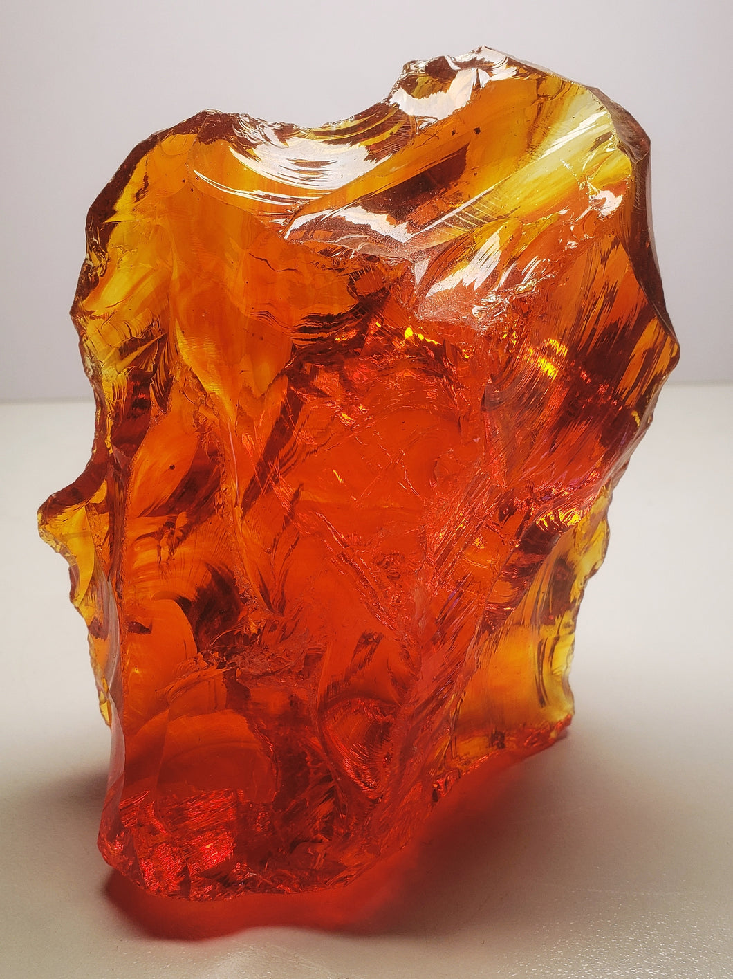 Red with Orange Traditional Andara Crystal 590g