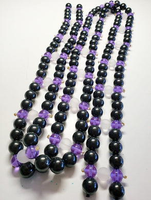 Shungite with Frosted Quartz & Violet Andara Crystal Spinal Mat