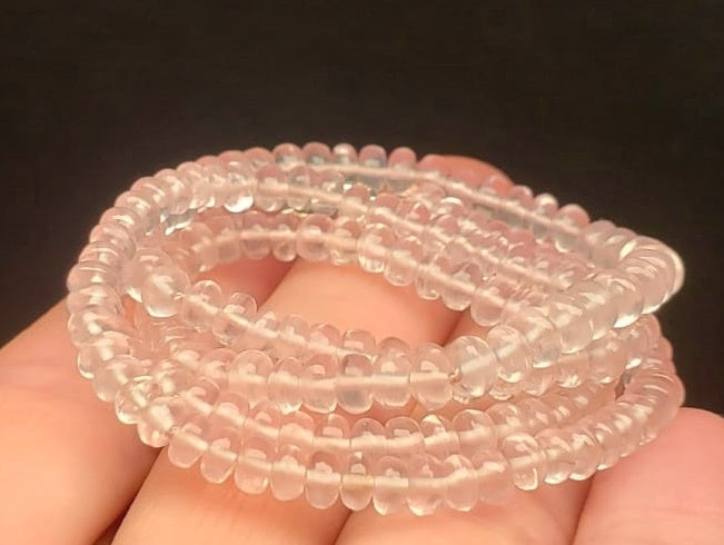 Rose Quartz EO+ 4-4.5mm 18.5inch