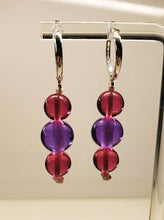 Load image into Gallery viewer, Rose &amp; Violet color change Andara Crystal Earrings