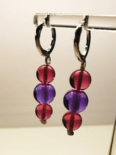 Load image into Gallery viewer, Rose &amp; Violet color change Andara Crystal Earrings