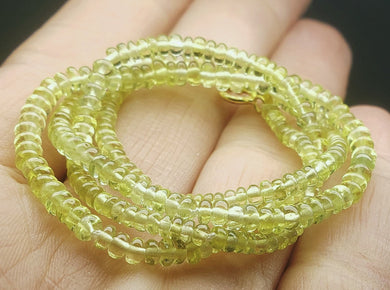 Sapphire - Green EO+ 3-4.5mm 17inch 43.2ct