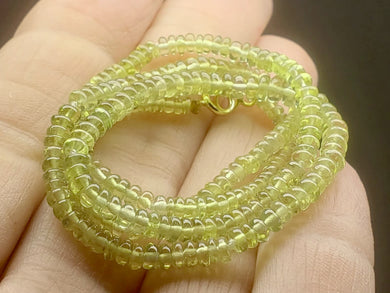 Sapphire - Green EO+ 3-4mm 16inch 44.45ct
