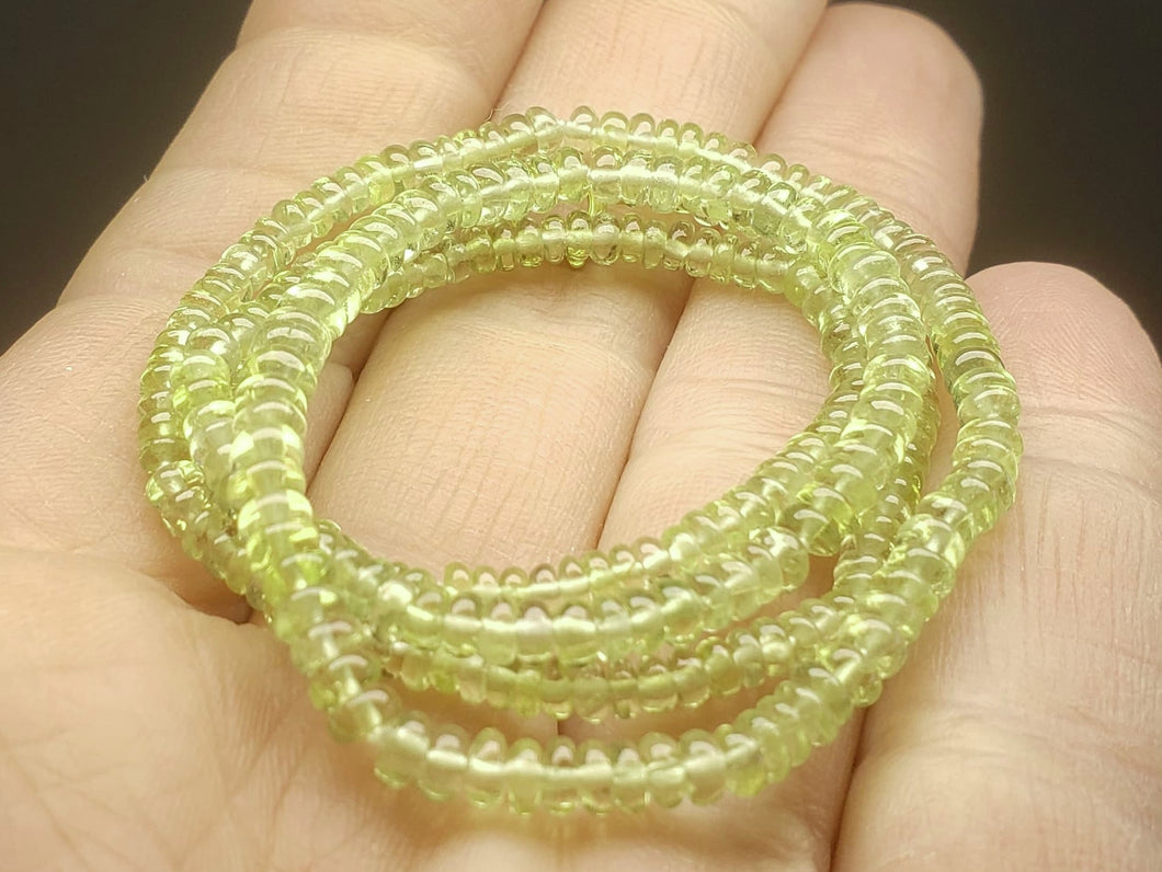 Sapphire - Green EO+ 2.5-4mm 18inch 48.45ct