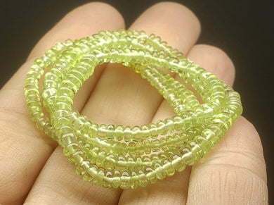 Sapphire - Green EO+ 3-4mm 20inch 53.95ct