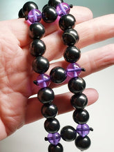 Load image into Gallery viewer, Shungite with Violet Andara Crystal Spinal Mat