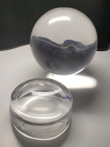 Clear (Rare) Polished Andara Crystal Sphere & stand combo 3.06kg TEMPLE COLLECTION