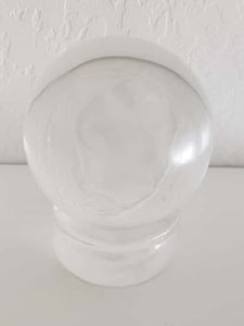 Clear (Rare) Polished Andara Crystal Sphere & stand combo 3.06kg TEMPLE COLLECTION