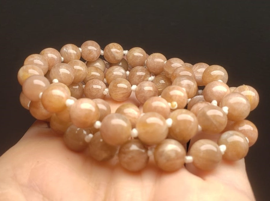 Sunstone / Moonstone (pink/cream) EO++ 8+mm 26.5inch