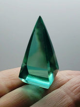 Load image into Gallery viewer, Teal Andara Crystal Nubian Pyramid 1.5in x .75in
