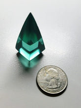 Load image into Gallery viewer, Teal Andara Crystal Nubian Pyramid 1.5in x .75in