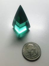 Load image into Gallery viewer, Teal Andara Crystal Nubian Pyramid 1.5in x .75in