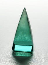 Load image into Gallery viewer, Teal Andara Crystal Nubian Pyramid 1.5in x .75in