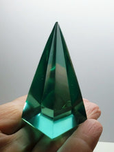 Load image into Gallery viewer, Teal w/ Earth Shaman Andara Crystal Nubian Pyramid 2.5in x 1.25in