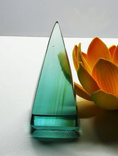 Load image into Gallery viewer, Teal w/ Earth Shaman Andara Crystal Nubian Pyramid 2.5in x 1.25in