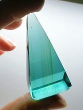 Load image into Gallery viewer, Teal w/ Earth Shaman Andara Crystal Nubian Pyramid 2.5in x 1.25in