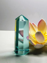 Load image into Gallery viewer, Teal Andara Crystal Generator 2.5inch
