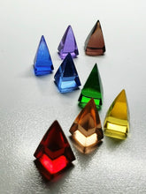 Load image into Gallery viewer, Andara Crystal Tiny Nubian Pyramid Set Chakra colors +1