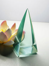 Load image into Gallery viewer, Turquoise Andara Crystal Nubian Pyramid 3in x 1.5in