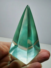 Load image into Gallery viewer, Turquoise Andara Crystal Nubian Pyramid 3in x 1.5in
