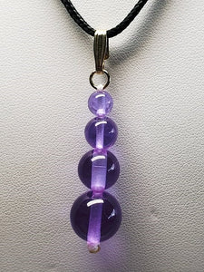 Violet Flame Andara Crystal Pendant (1x6mm,1x8mm,1x10mm & 1x12mm)