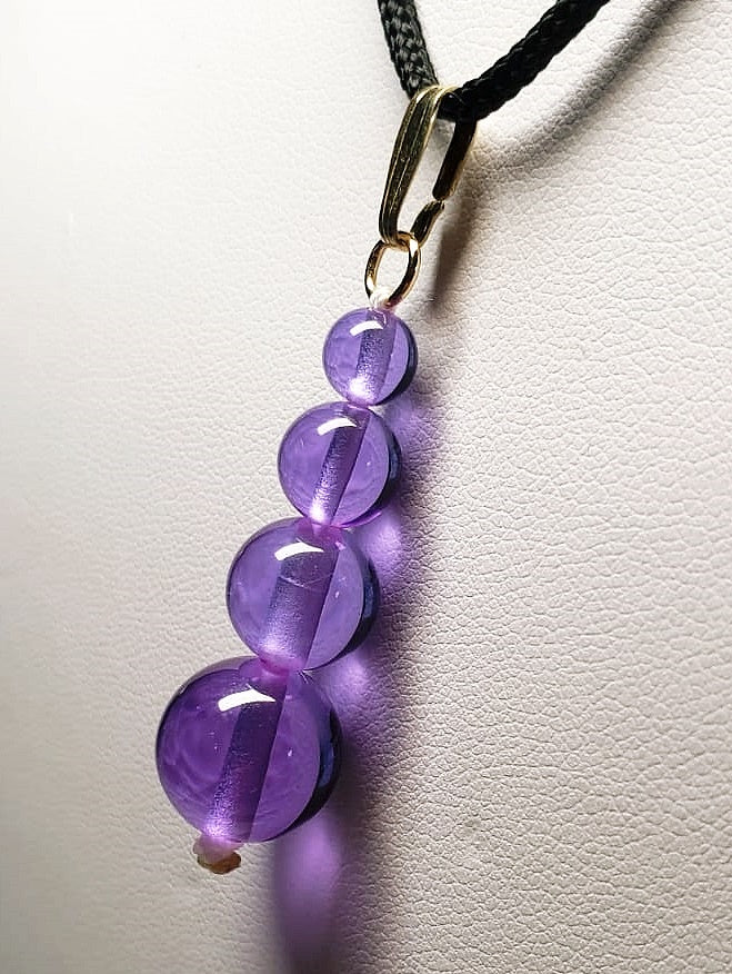 Violet Flame Andara Crystal Pendant (1x6mm,1x8mm,1x10mm & 1x12mm)