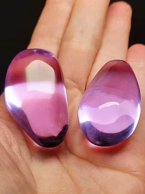 Andara Crystal Tumbled Violet Pair