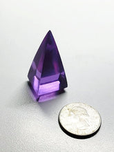 Load image into Gallery viewer, Violet (color change) Andara Crystal Nubian Pyramid 1.5n x .75in